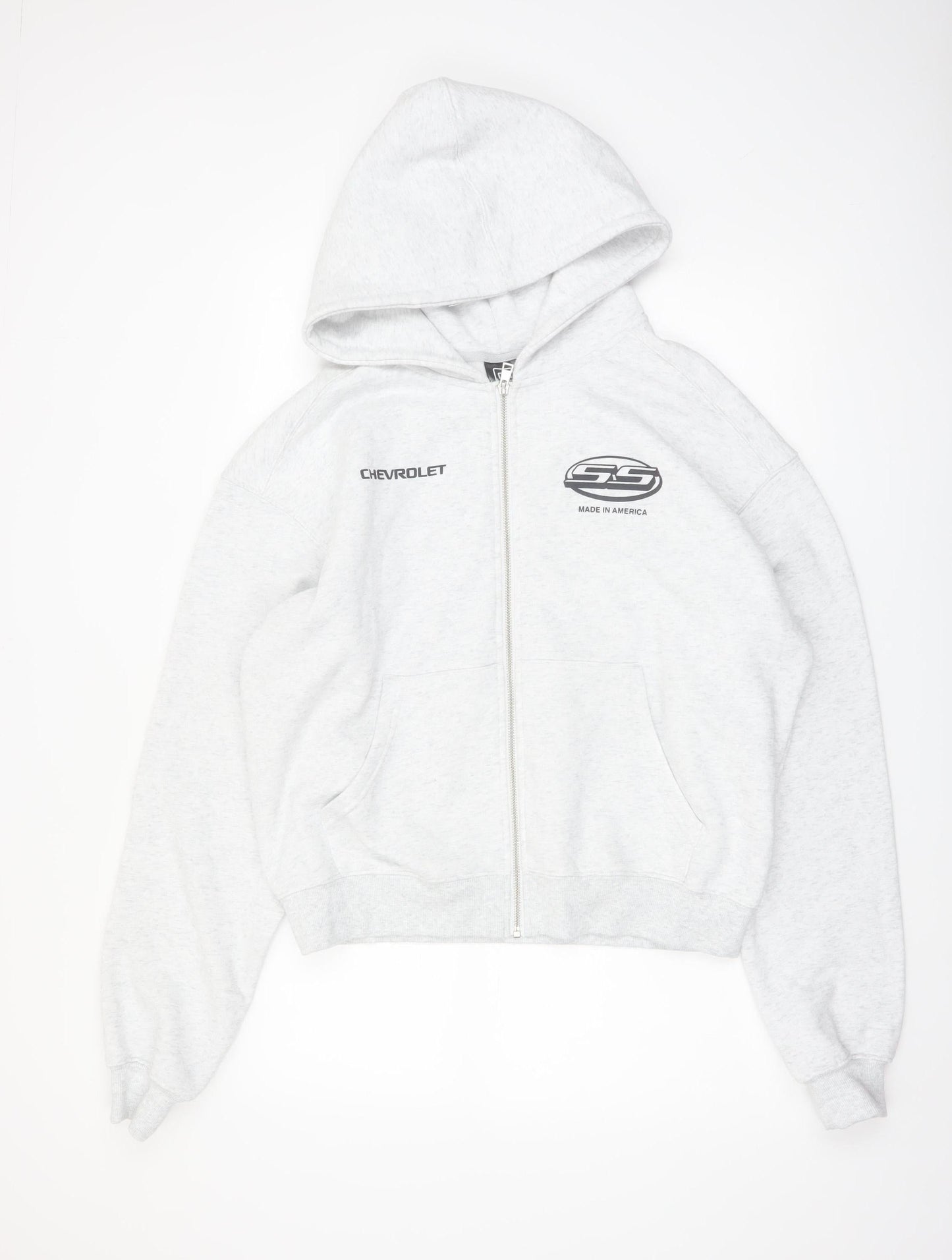 Chevrolet Men's Grey Full Zip Hoodie Medium GM Official Fleece