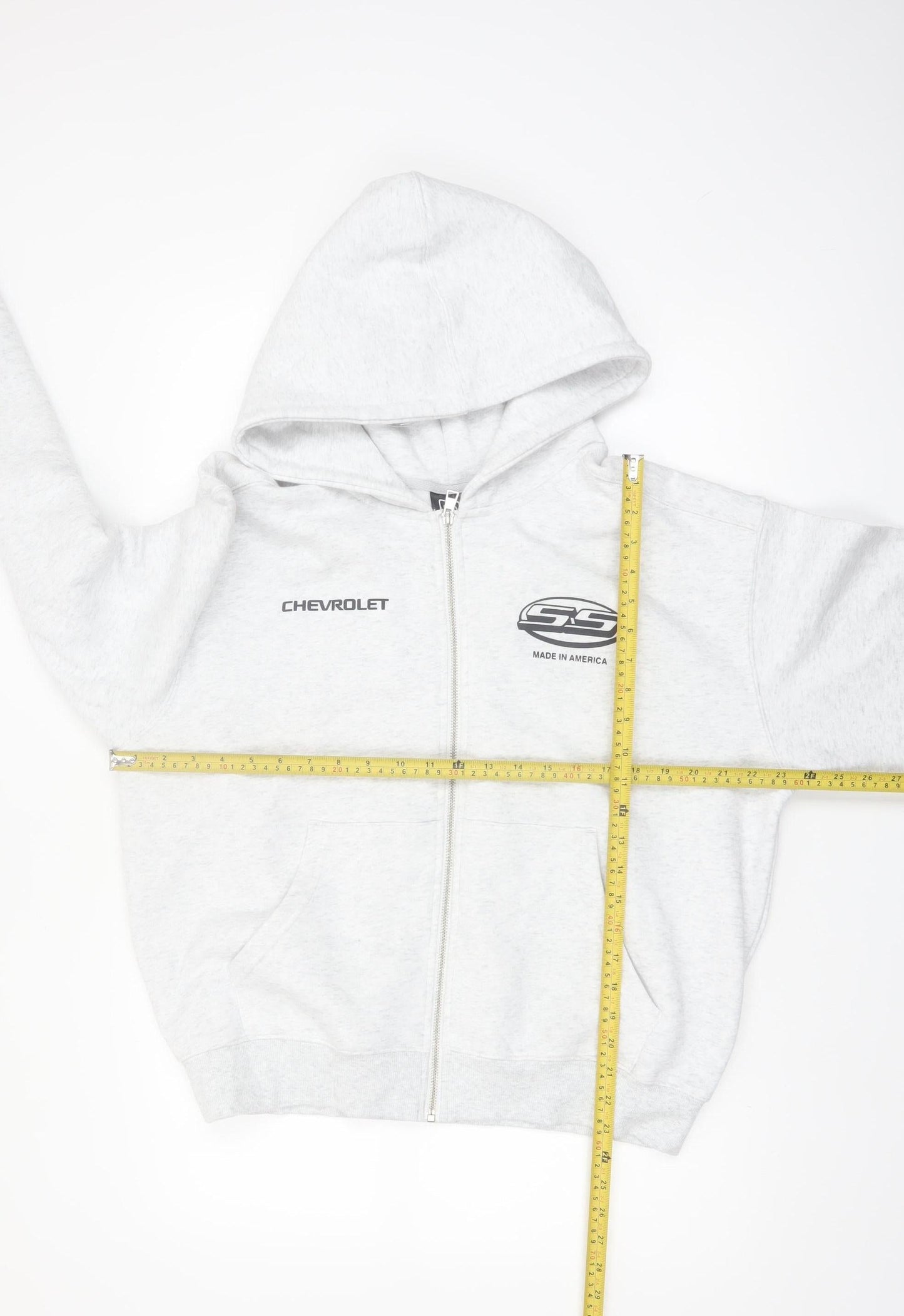 Chevrolet Men's Grey Full Zip Hoodie Medium GM Official Fleece