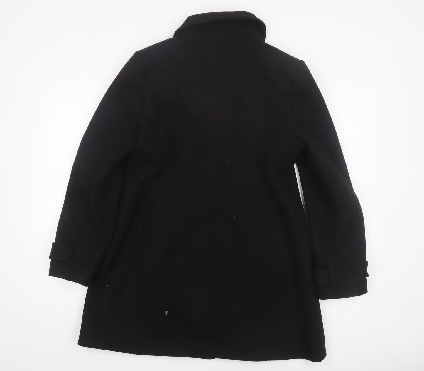 Lipsy Women’s Black Mid-Length Polyester Overcoat UK 12