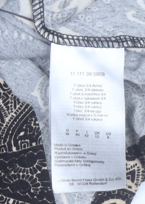 s.Oliver Selection Women’s Black Paisley Shift Dress Size 12