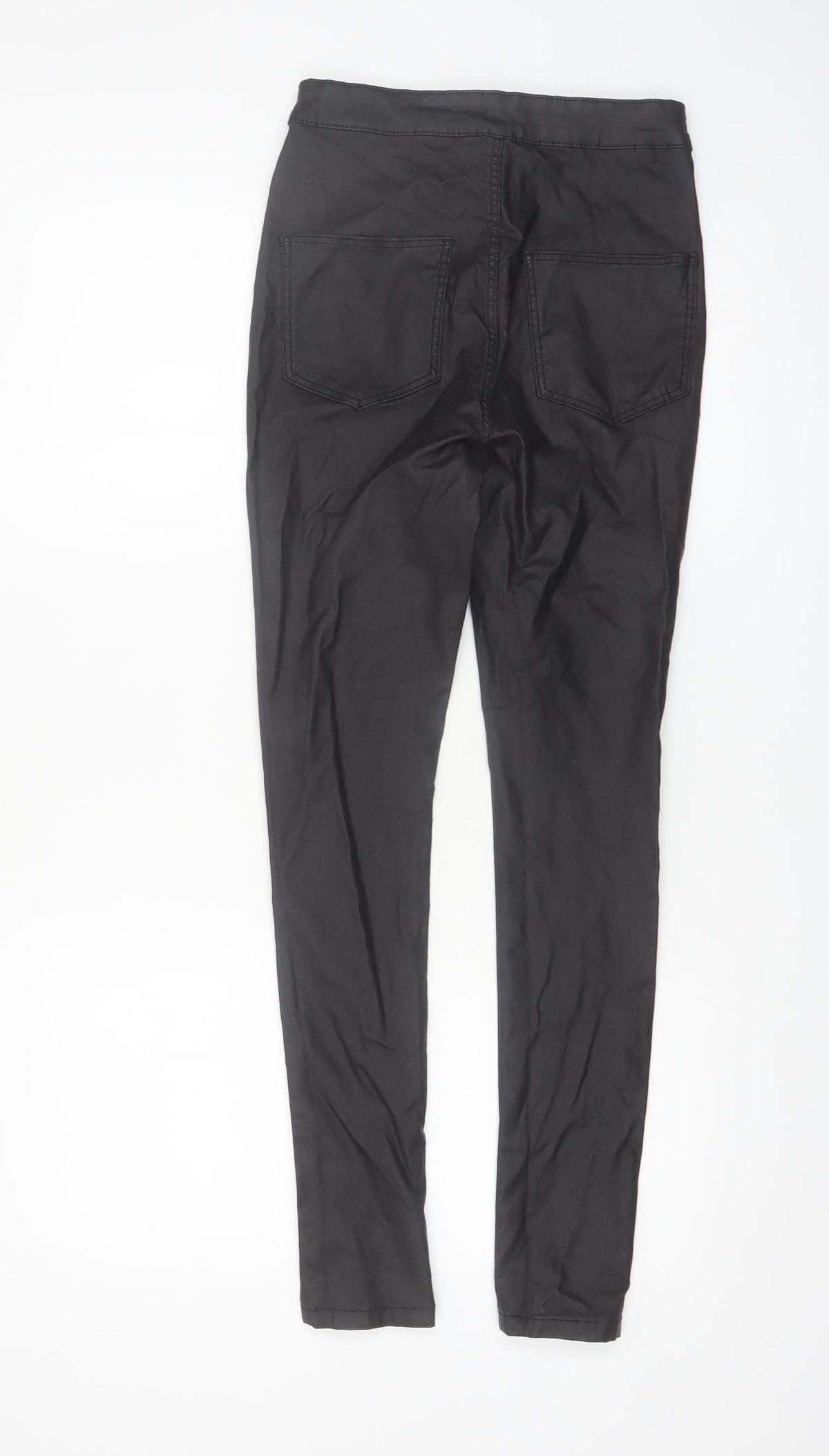 Noisy May Women's Black Coated Skinny Jeggings Size S L30