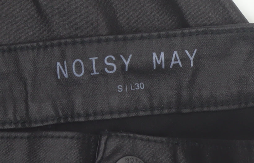 Noisy May Women's Black Coated Skinny Jeggings Size S L30