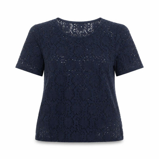 Vero Moda Women's Blue Lace Short Sleeve Blouse Size S
