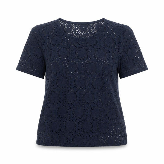 Vero Moda Women's Blue Lace Short Sleeve Blouse Size S