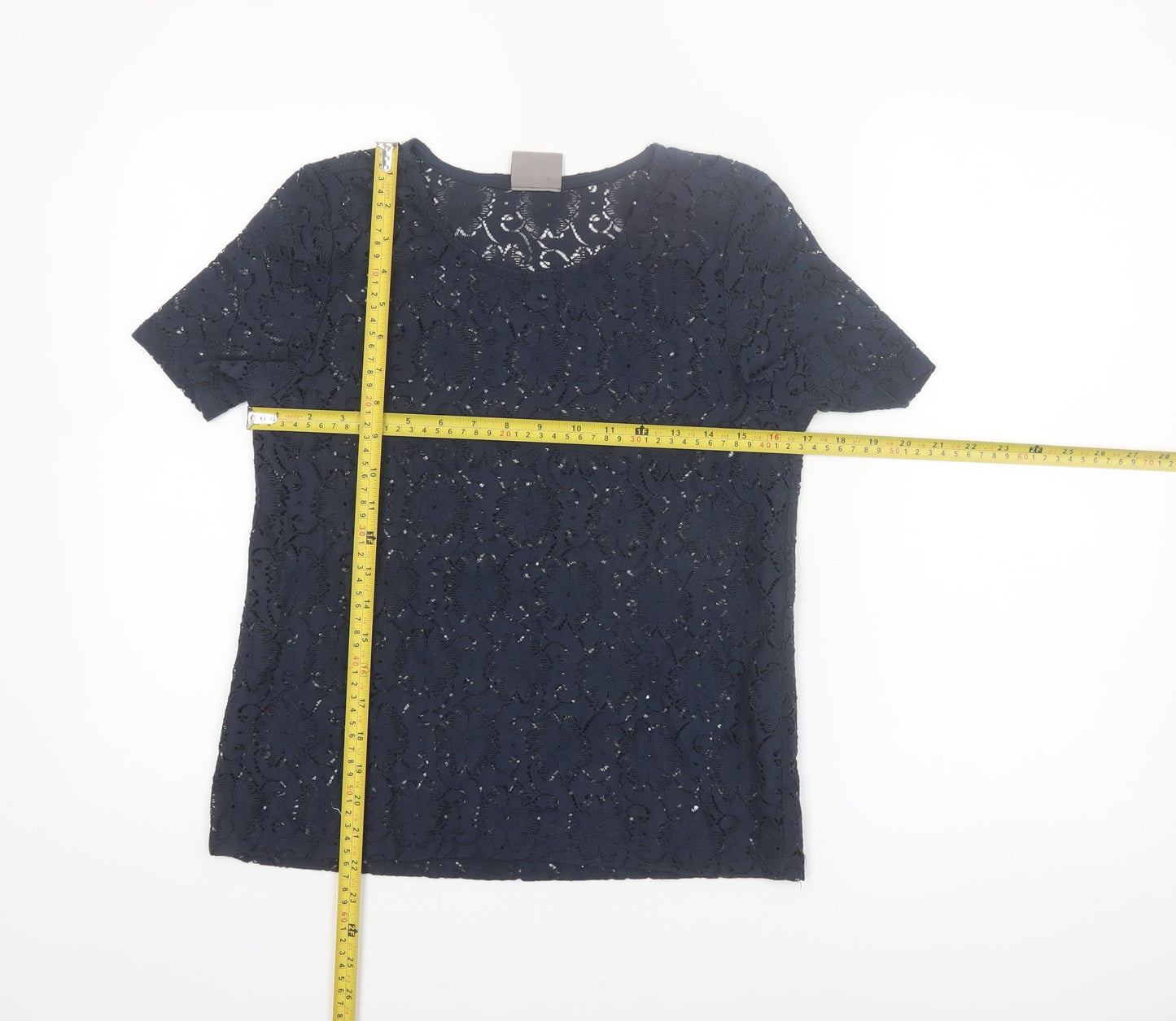 Vero Moda Women's Blue Lace Short Sleeve Blouse Size S