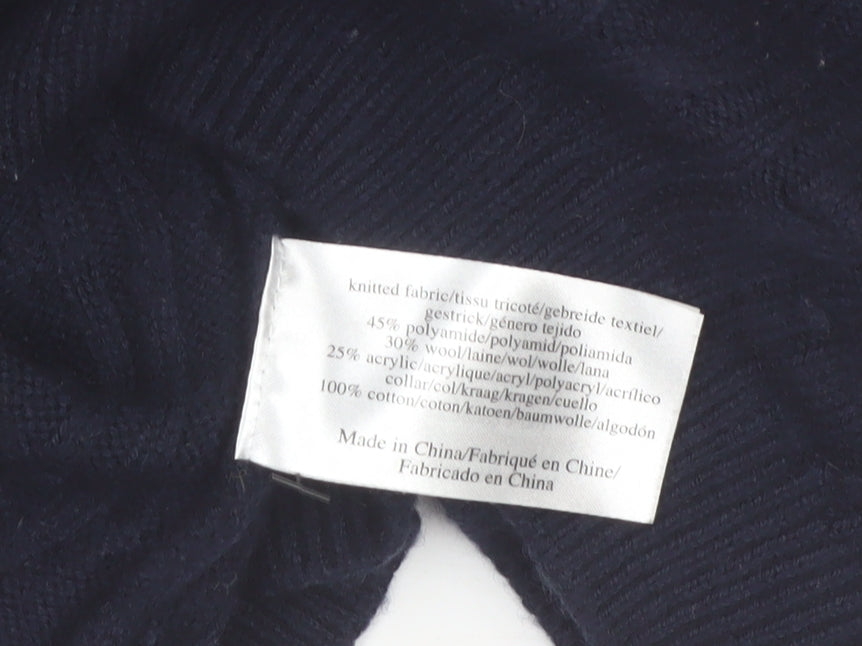 Laura Ashley Women's Black Wool Knit Jumper Dress Size 12