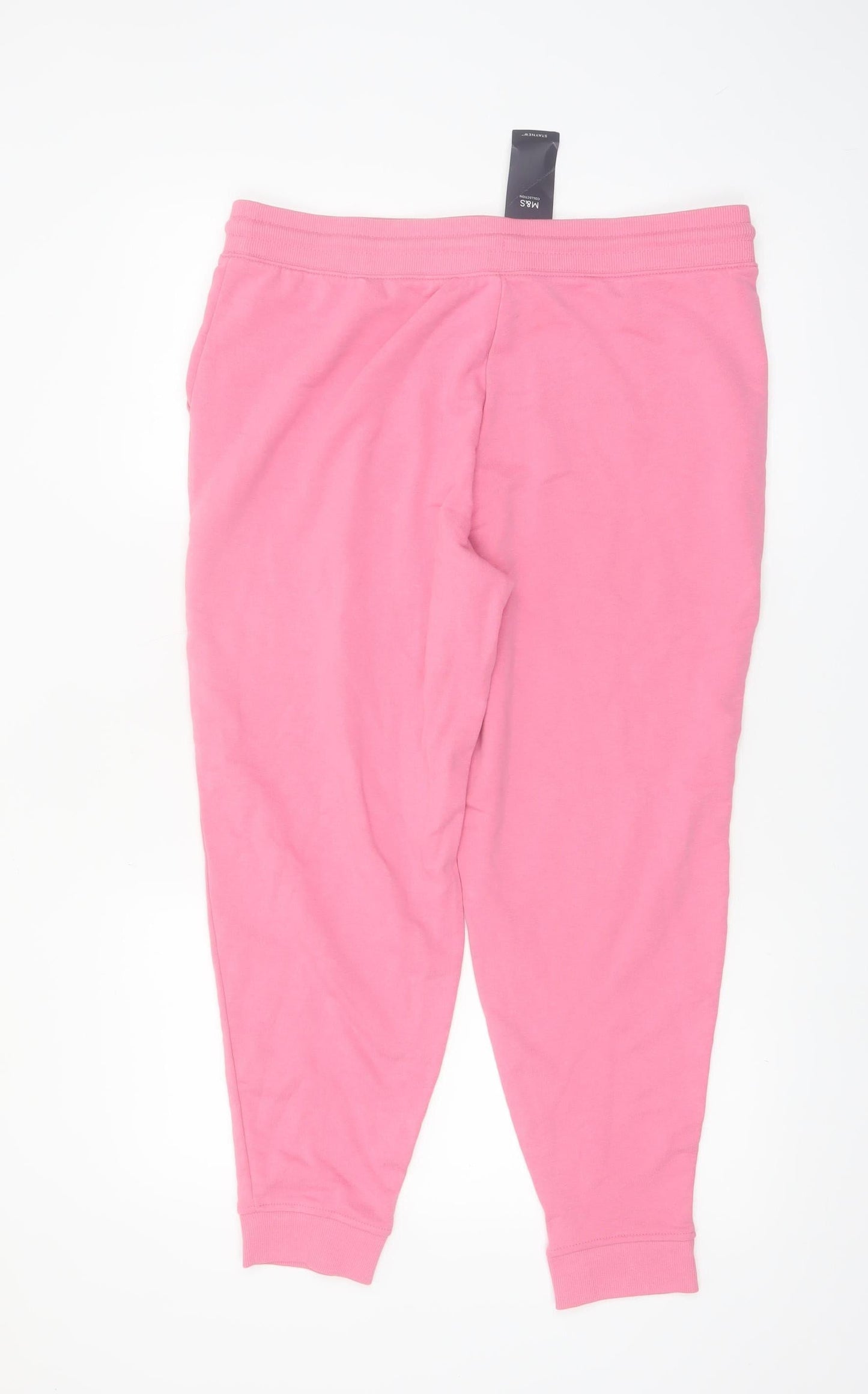 Marks and Spencer Womens Pink Jogger Trousers Size 16 Short