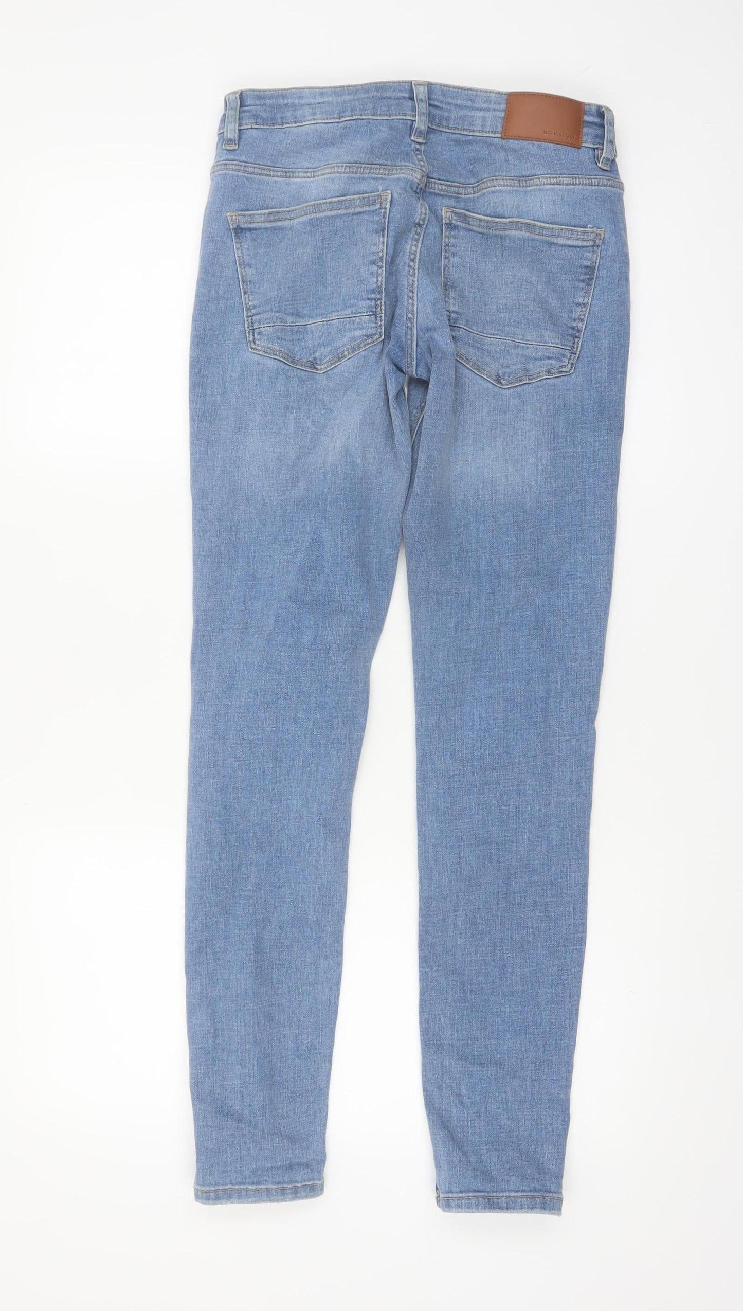 Denim Co Men's Blue Super Skinny Distressed Jeans W28 L32