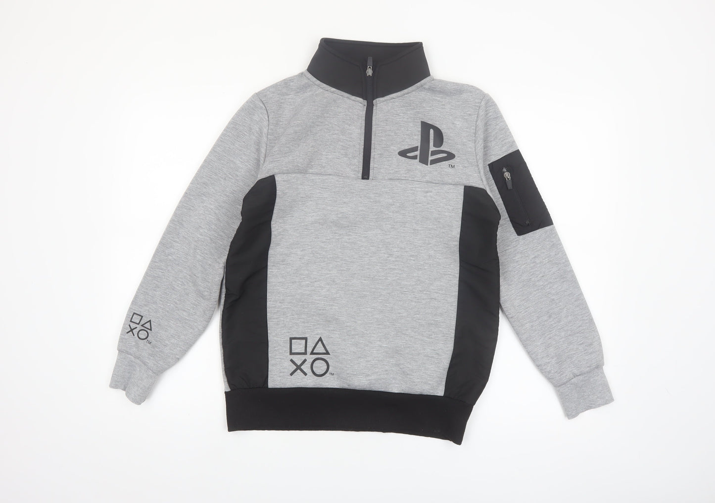 PlayStation Boys Grey 1/4 Zip Fleece Sweatshirt 12-13 Years 158cm