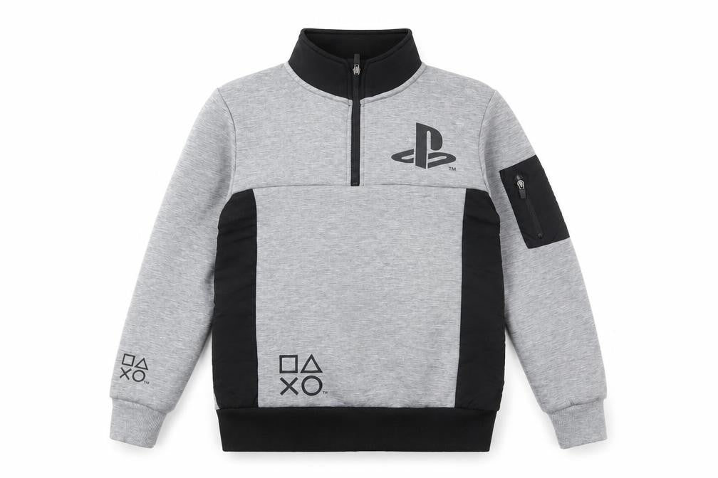 PlayStation Boys Grey 1/4 Zip Fleece Sweatshirt 12-13 Years 158cm