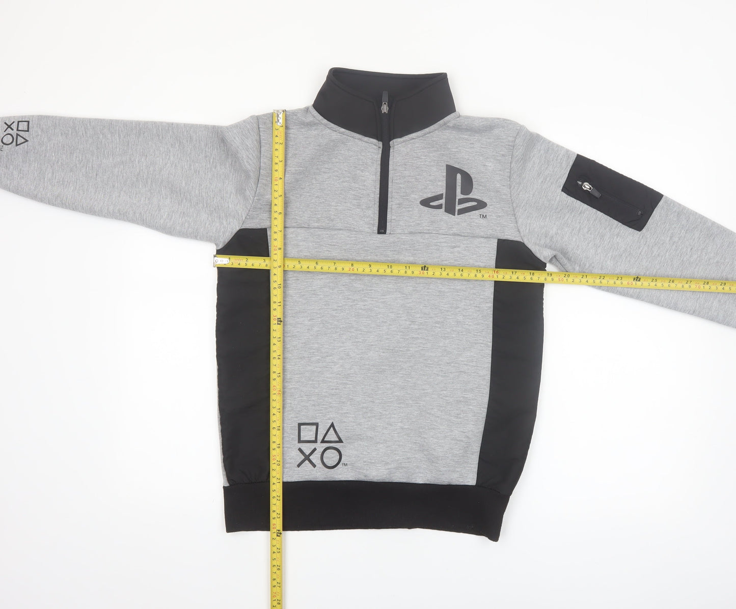 PlayStation Boys Grey 1/4 Zip Fleece Sweatshirt 12-13 Years 158cm