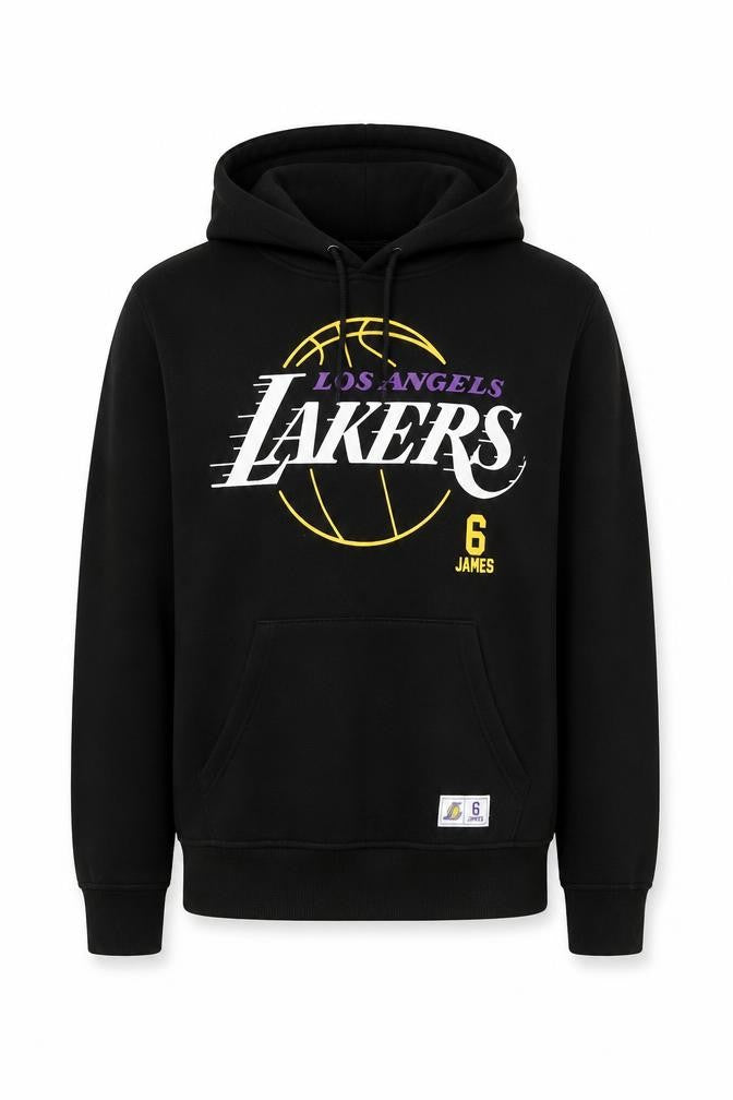 NBA Mens Black Los Angeles Lakers Hoodie Medium Pullover Graphic