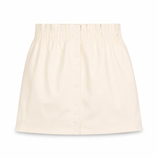 Zara Women Beige Faux Leather Knee Length Pencil Skirt Size 12