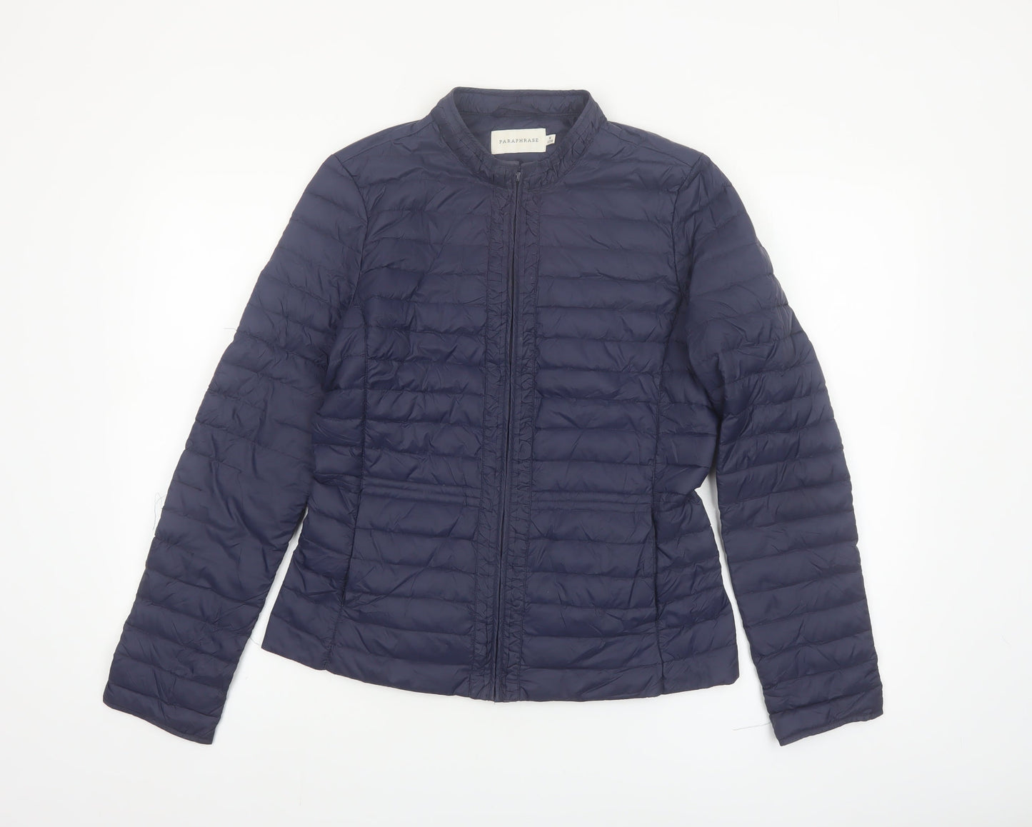 Paraphrase Women's Blue Quilted Down Puffer Jacket Size 12 M