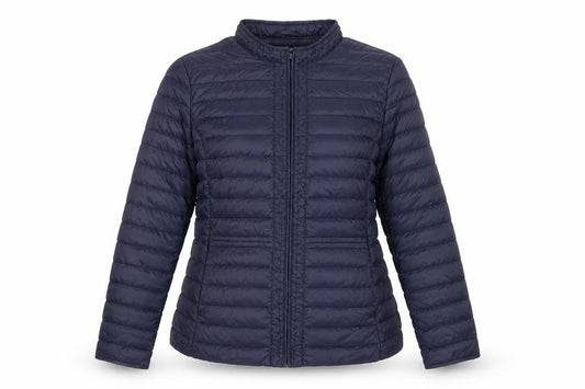 Paraphrase Women's Blue Quilted Down Puffer Jacket Size 12 M