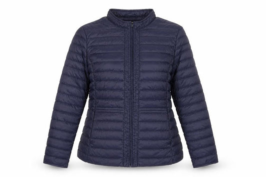 Paraphrase Women's Blue Quilted Down Puffer Jacket Size 12 M