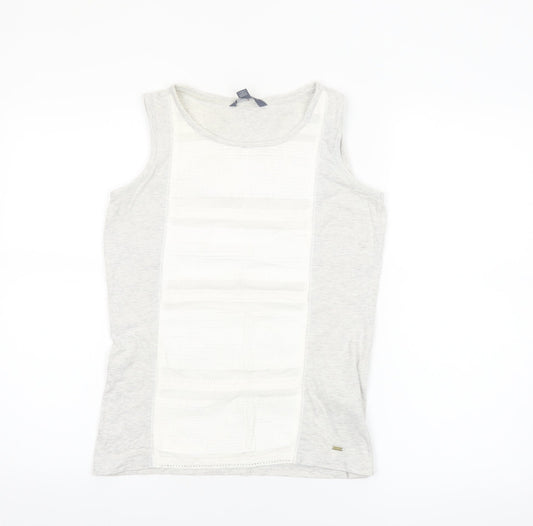 Tommy Hilfiger Women's Grey Cotton Sleeveless Tank Top XS
