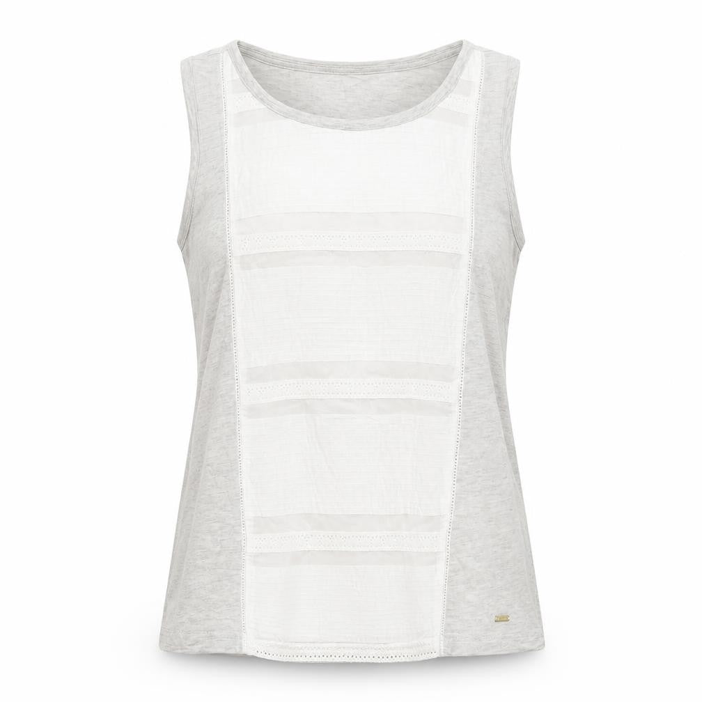 Tommy Hilfiger Women's Grey Cotton Sleeveless Tank Top XS