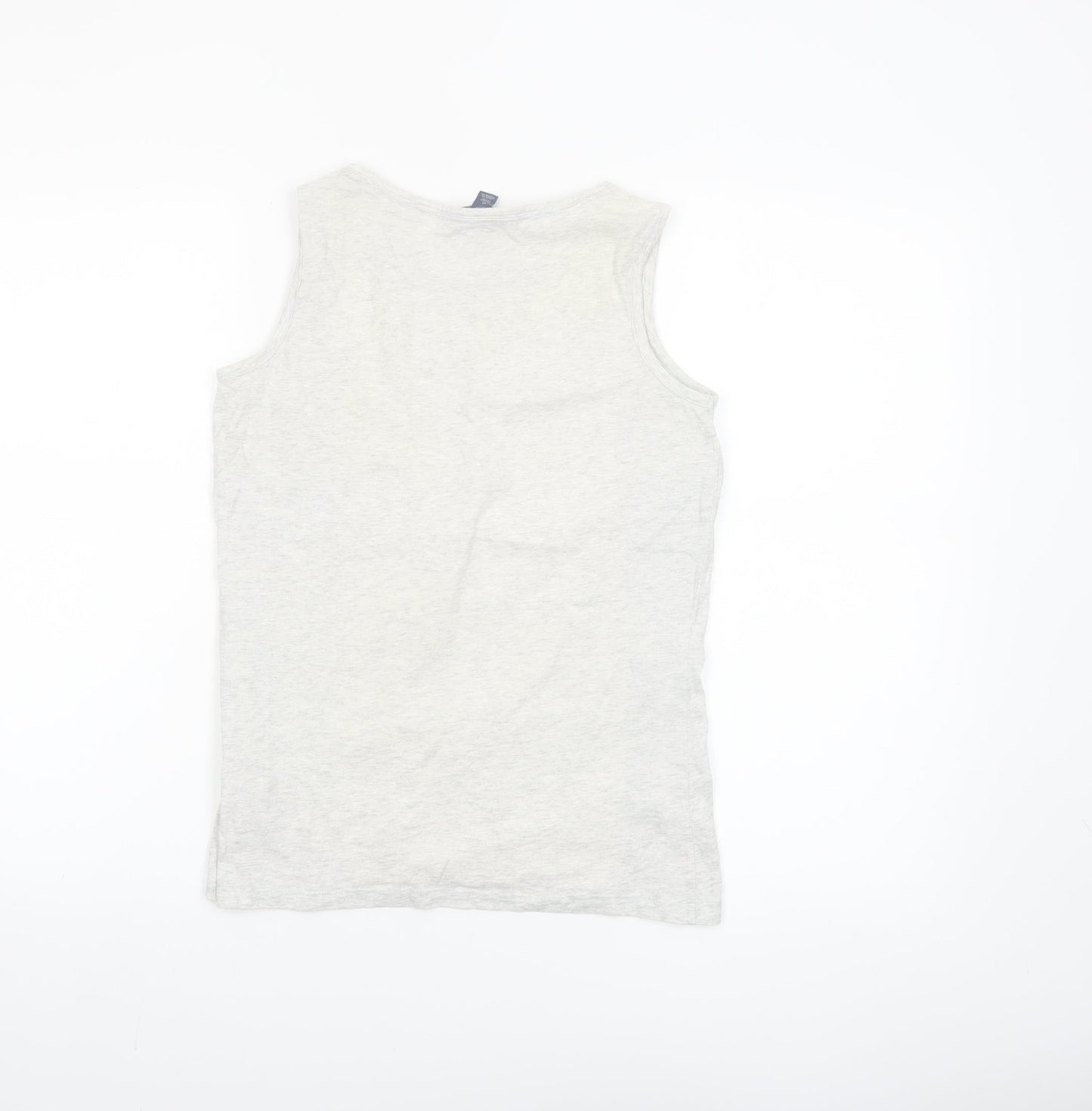 Tommy Hilfiger Women's Grey Cotton Sleeveless Tank Top XS