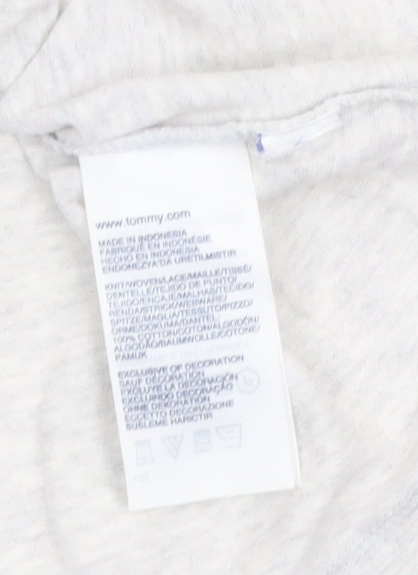 Tommy Hilfiger Women's Grey Cotton Sleeveless Tank Top XS