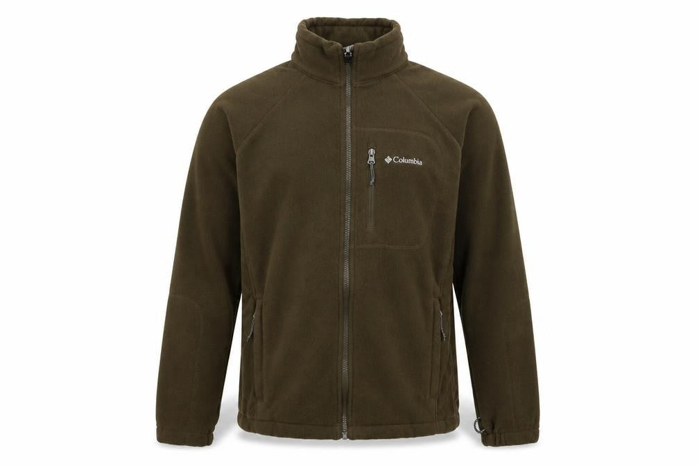 Columbia Men’s Brown Fleece Jacket S Outdoor Full Zip Interchange