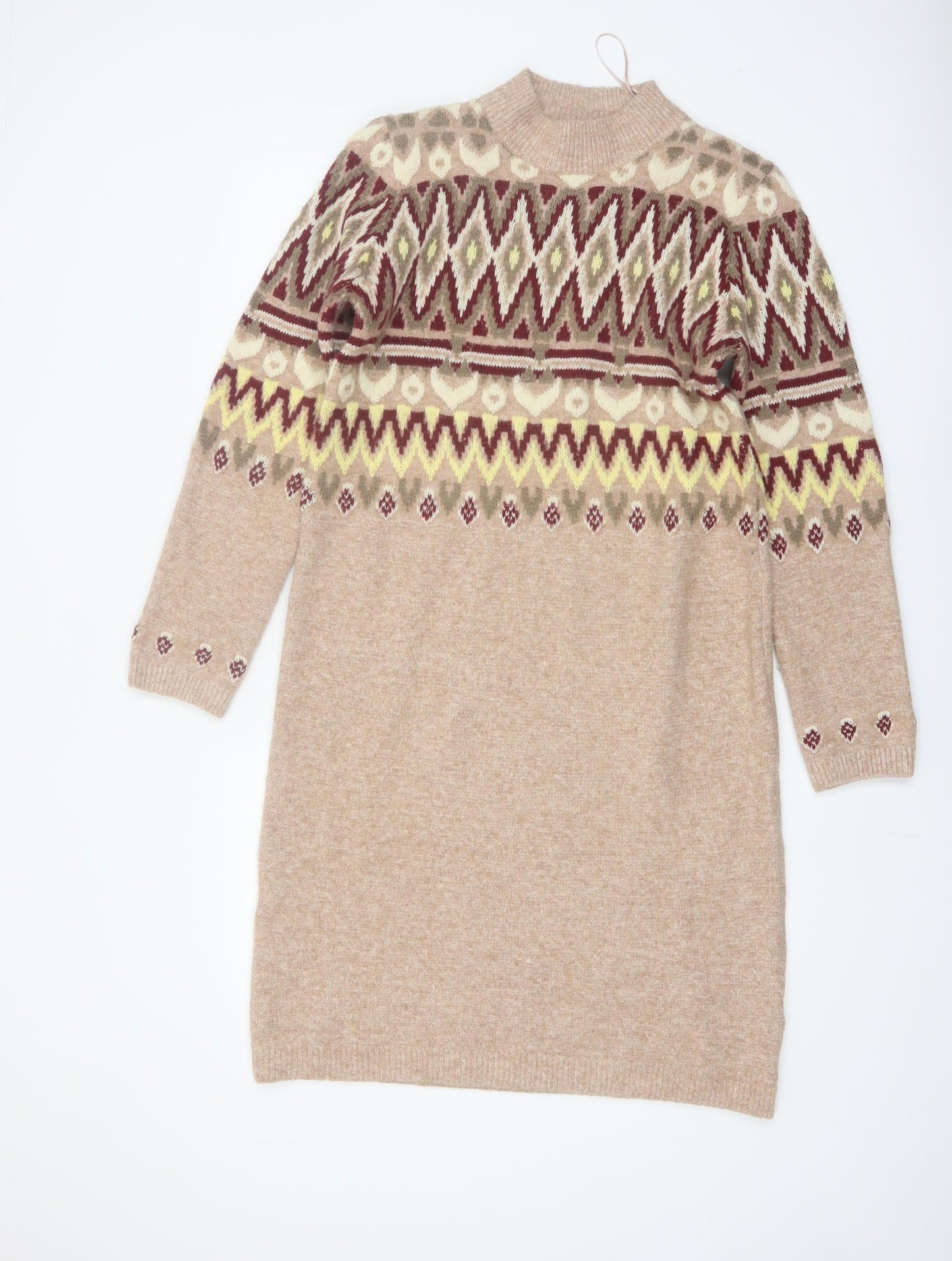 Thermolactyl by Damart Women Beige Size 12 Knit Jumper Dress