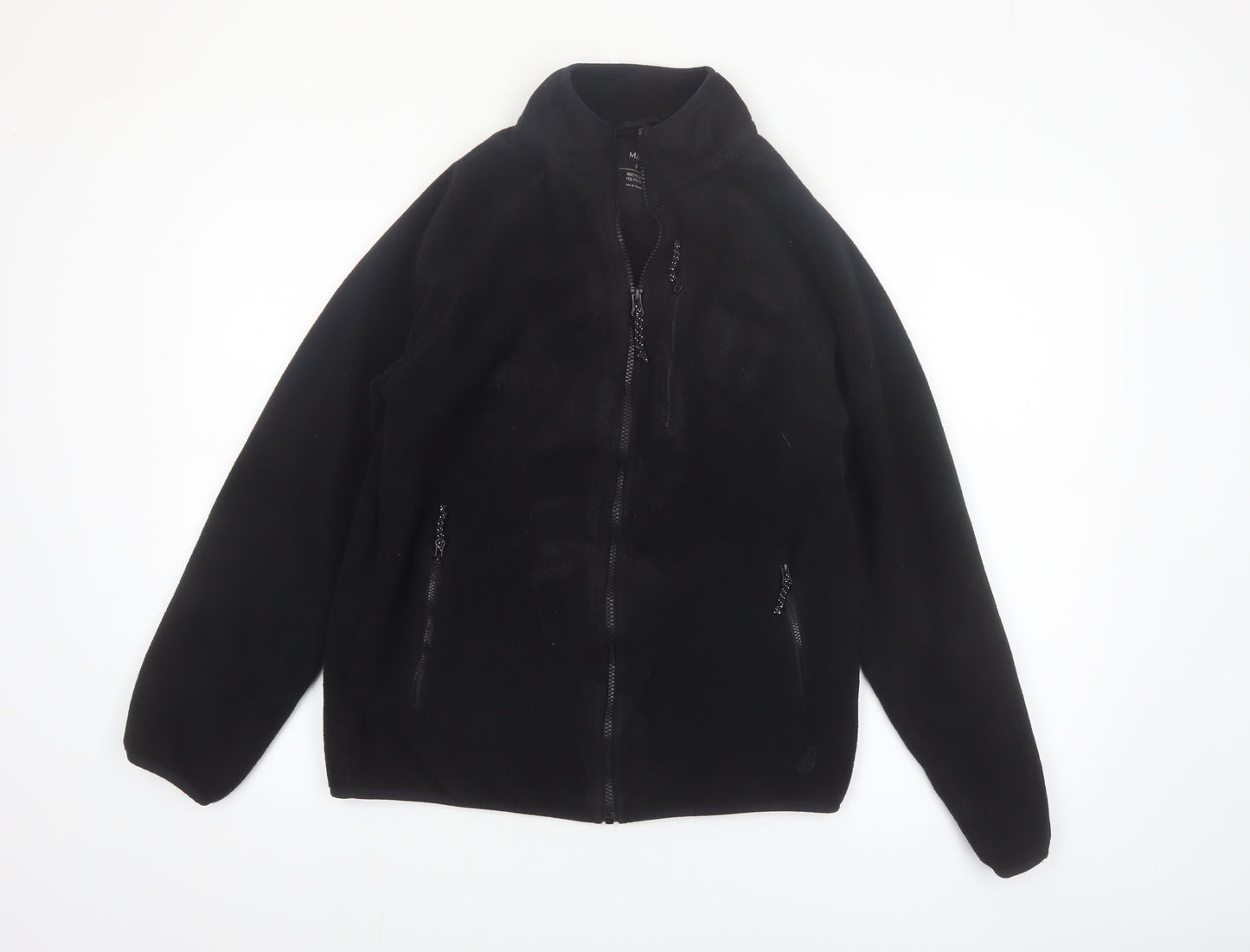 Marks and Spencer Men's Black Fleece Full Zip Jacket Size S