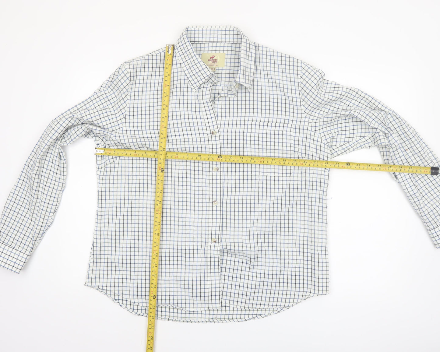 Regents View Women's Multicoloured Check Long Sleeve Button-Up Shirt Size 18