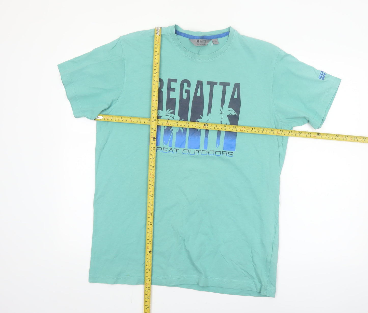 Regatta Men’s Green Graphic Print Short Sleeve Cotton T-Shirt L