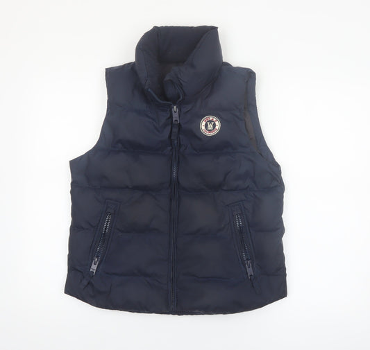 WHO.A.U Women Blue Puffer Waistcoat Size 14 Varsity Style