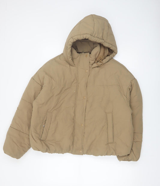 Marks and Spencer Women's Beige Hooded Puffer Jacket Size 16