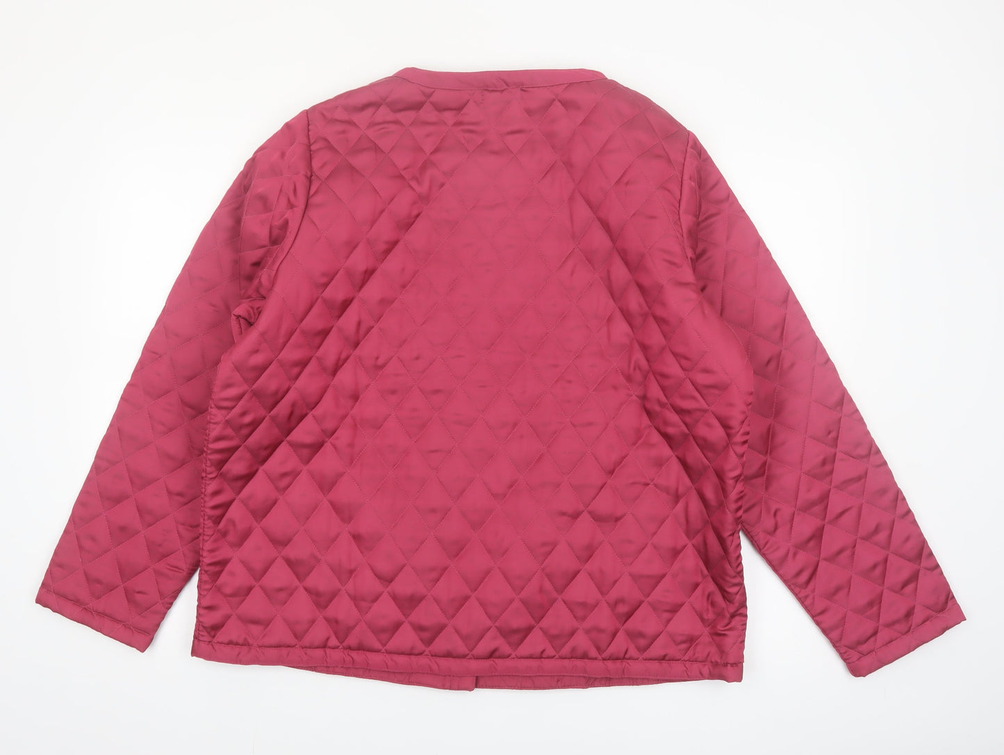 Cotton Traders Women's Pink Quilted Mid-Length Jacket Size 20