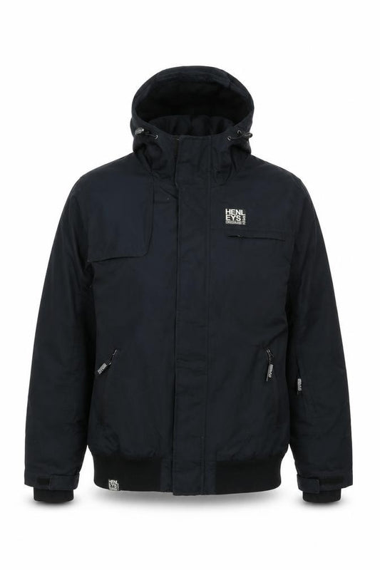 Henleys Womens Black Hooded Parka Jacket M Regular Winter Lined