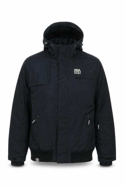 Henleys Womens Black Hooded Parka Jacket M Regular Winter Lined