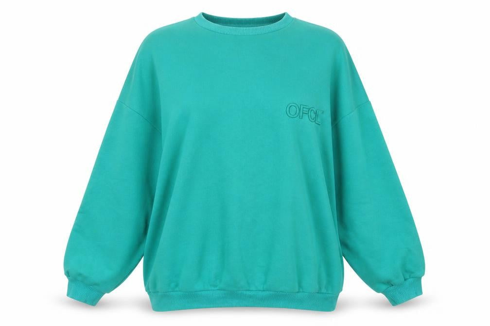 Boohoo Women’s Green Pullover Sweatshirt M Petite Cotton Blend