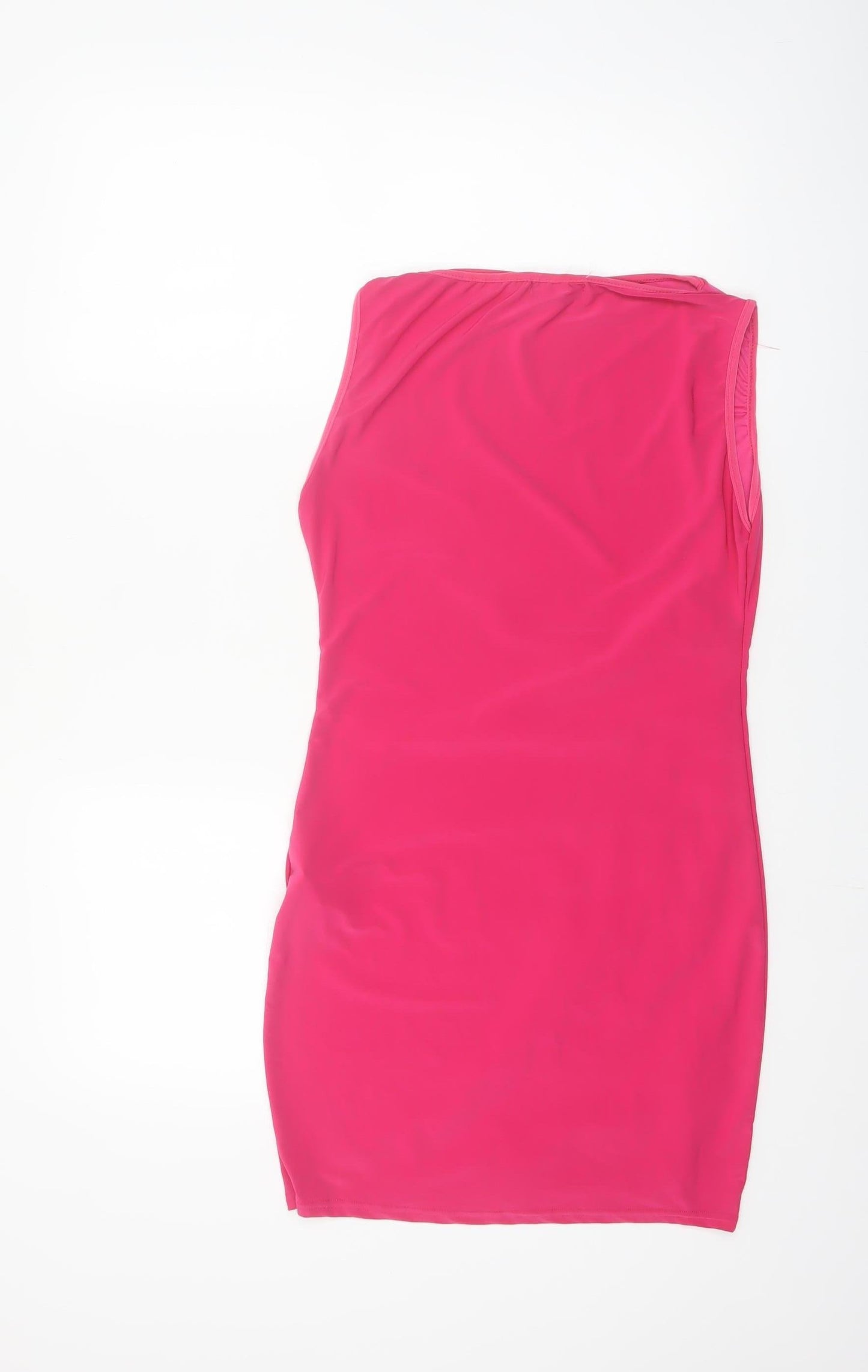 PrettyLittleThing Women Pink Bodycon Sleeveless Short Dress UK10
