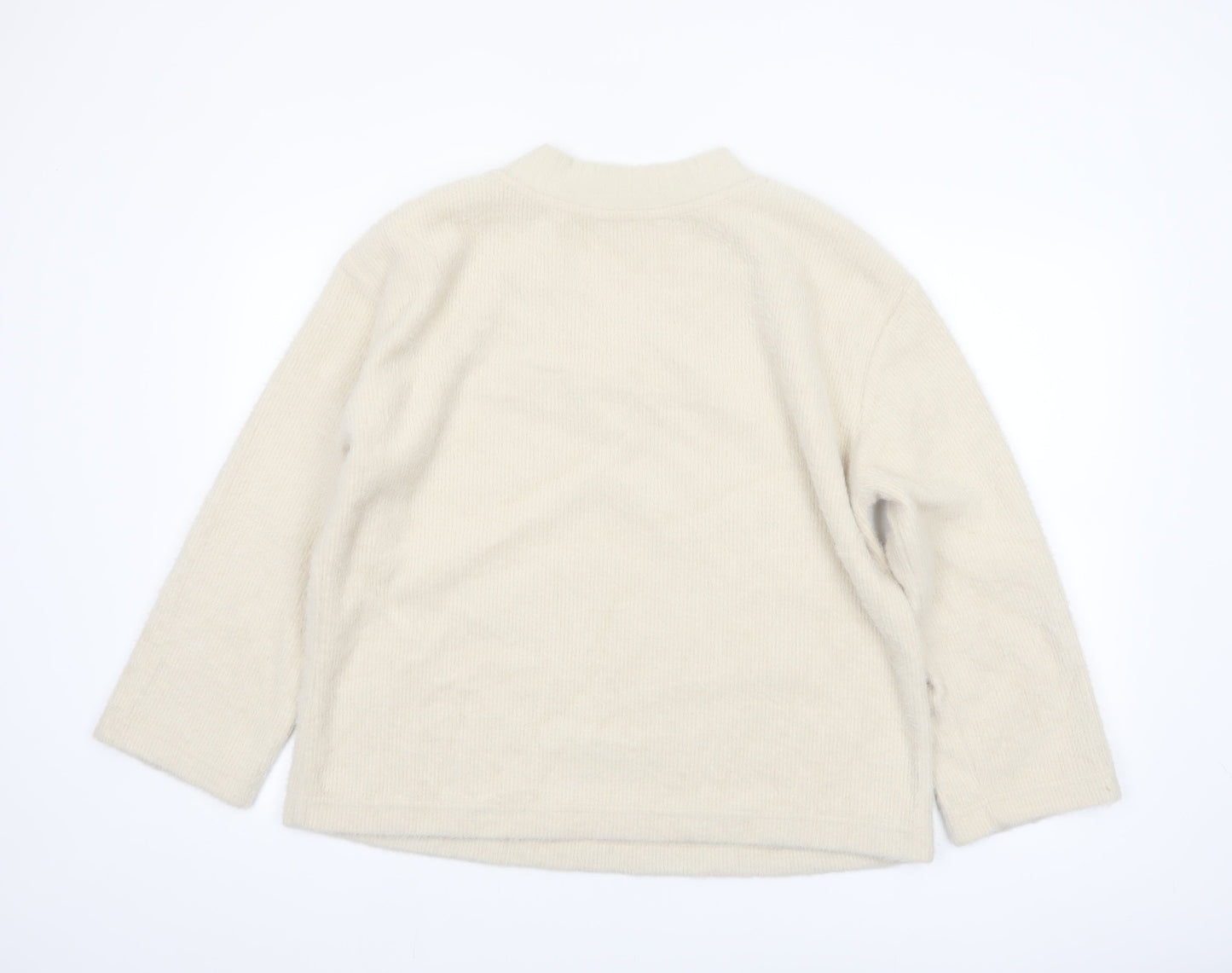 Marks and Spencer Women’s Beige V-Neck Knit Jumper M
