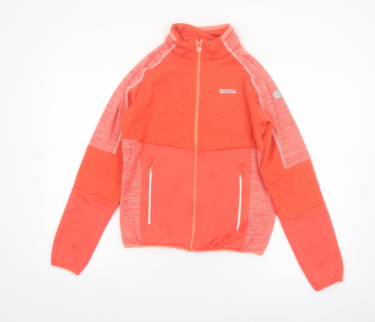 Regatta Girls Orange Soft Shell Full Zip Lightweight Jacket 14 Years