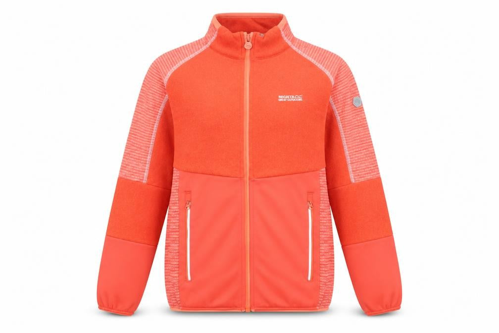 Regatta Girls Orange Soft Shell Full Zip Lightweight Jacket 14 Years