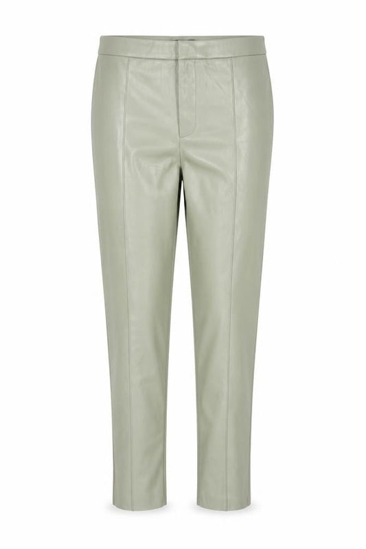 Primark Women's Green Faux Leather High Rise Tapered Trousers Size 14