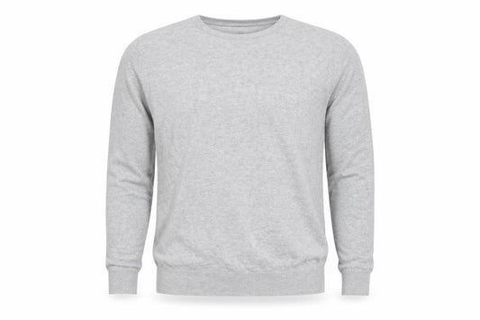 H&M Men Grey Cotton Crew Neck Long Sleeve Pullover Jumper L