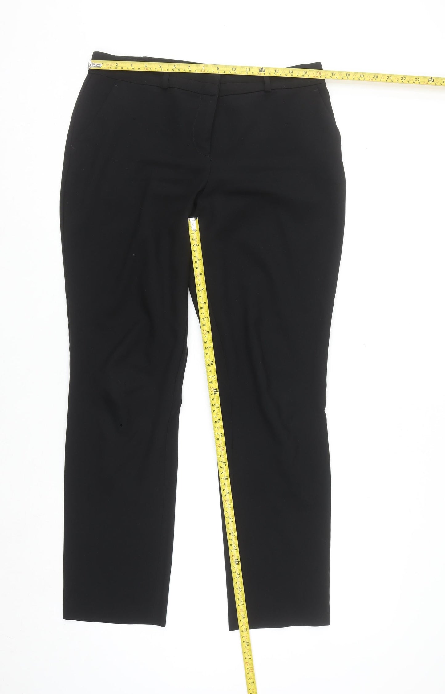 Dunnes Women Black Size 12 Straight Leg Dress Pants Trousers