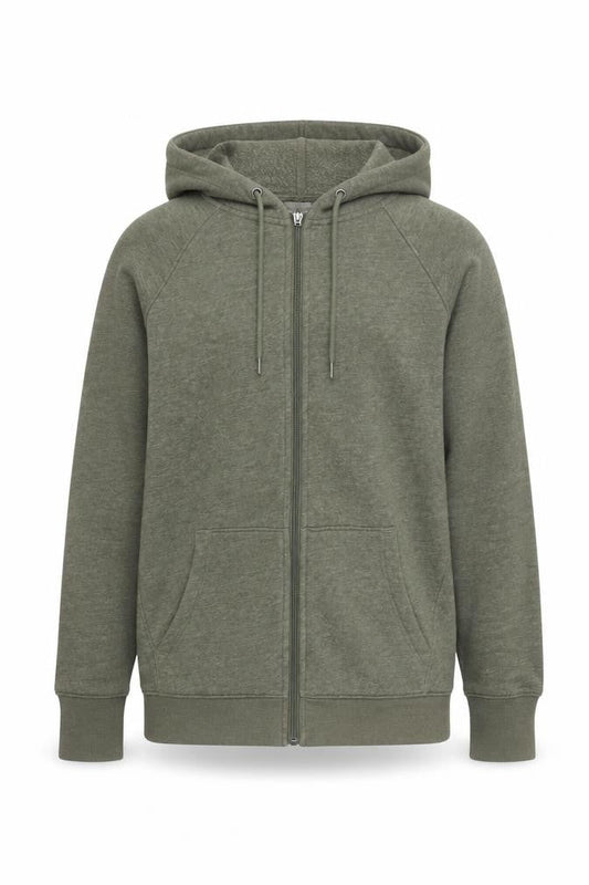 Tek Gear Men's Green Full Zip Fleece Hoodie Size M