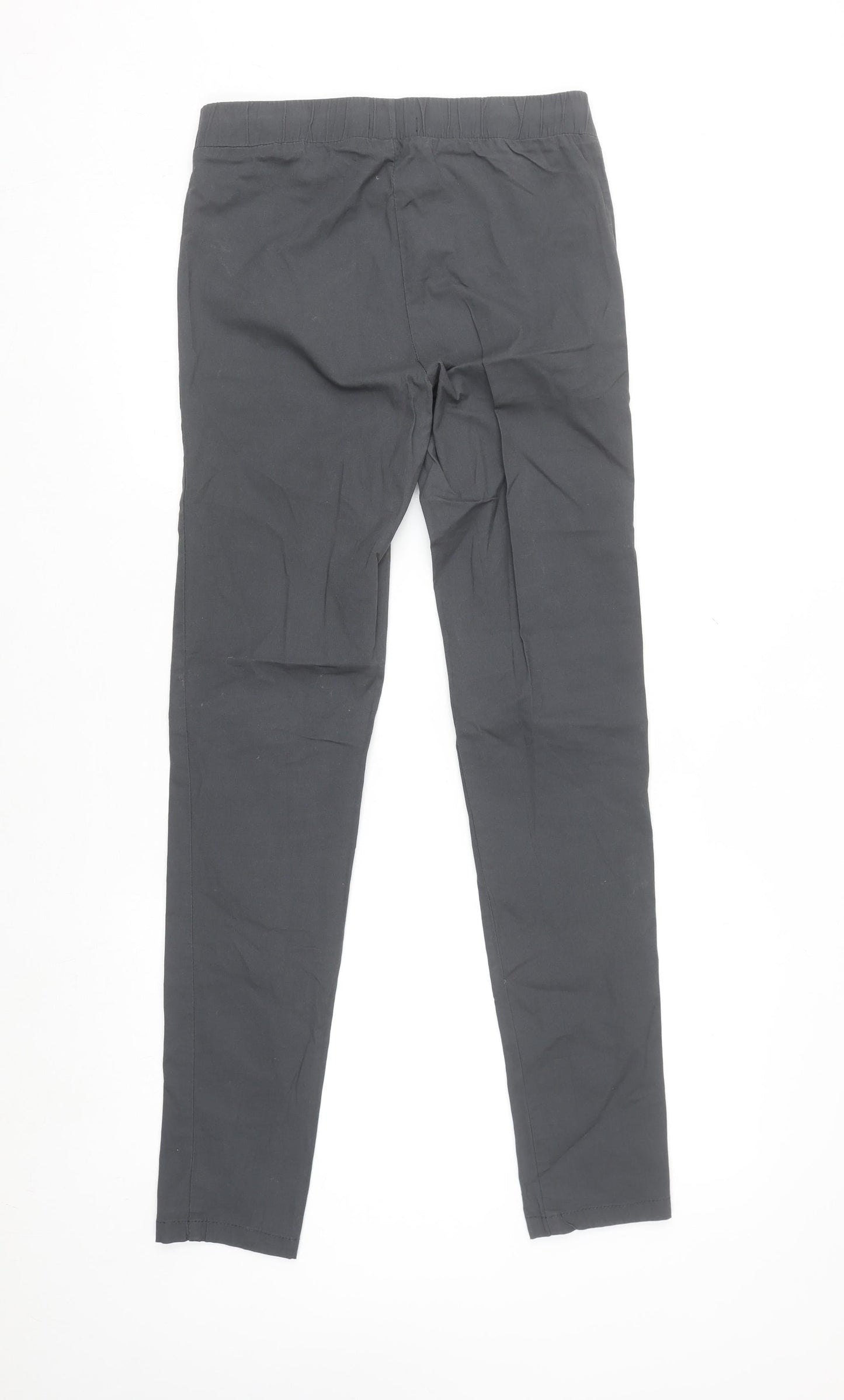 Vila Women Grey Slim Fit Stretch Leggings M Cotton Blend
