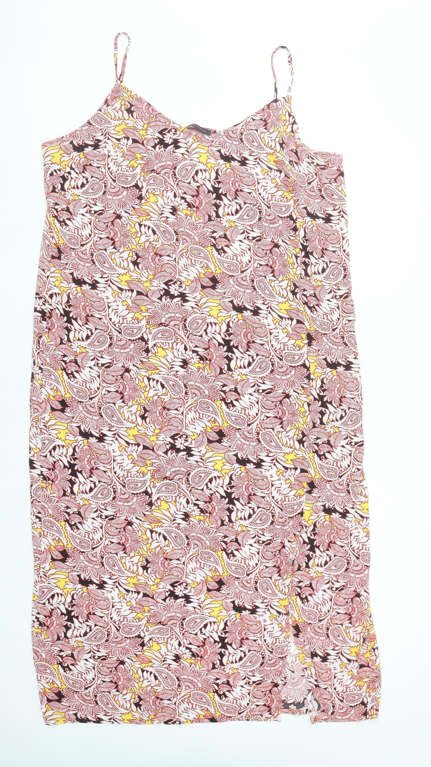 Marks and Spencer Women's Multicoloured Paisley Slip Dress Size 20