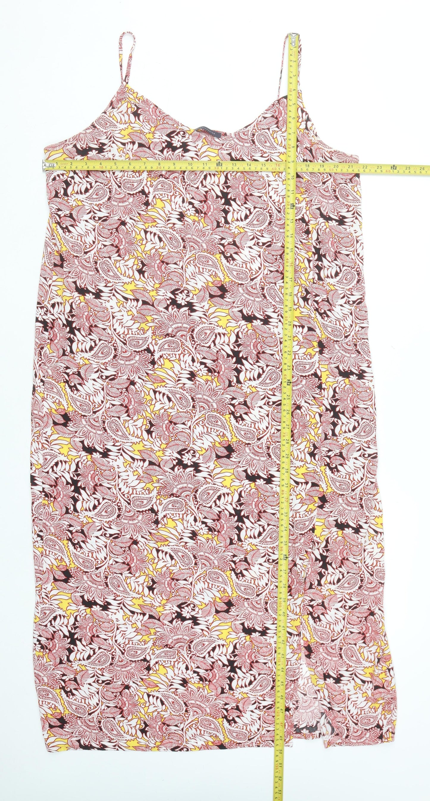Marks and Spencer Women's Multicoloured Paisley Slip Dress Size 20