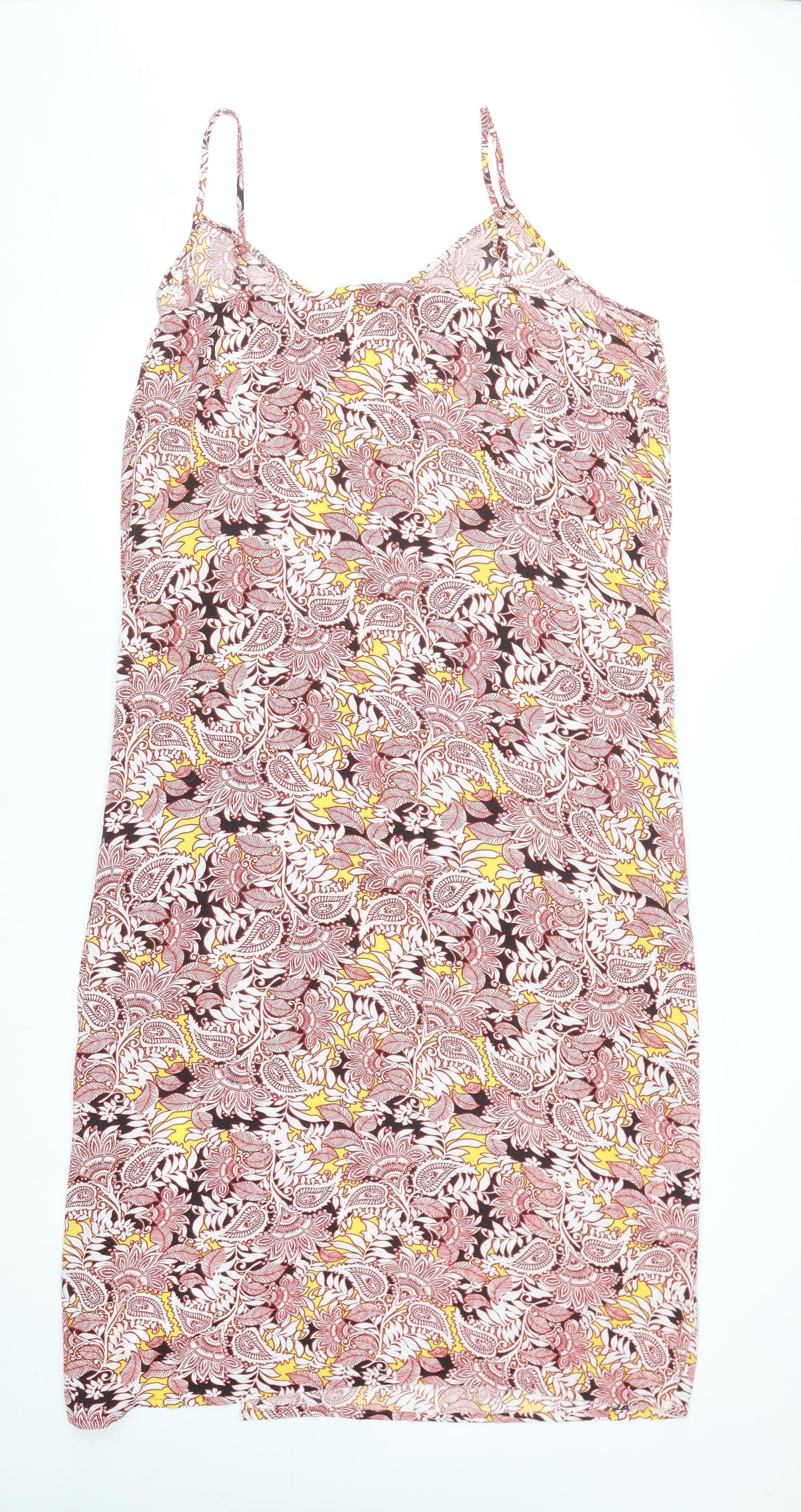 Marks and Spencer Women's Multicoloured Paisley Slip Dress Size 20