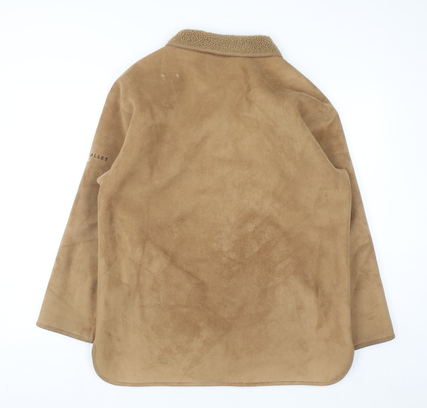 Lee Valley Men's Beige L Button Coat with Fleece Lining