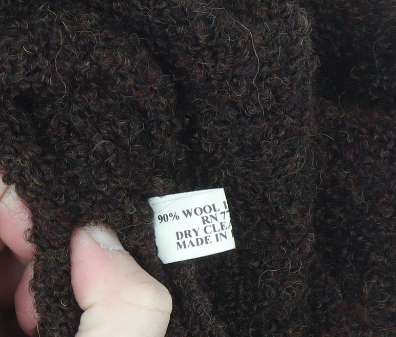 The J. Peterman Company Women's Brown Wool Cardigan L