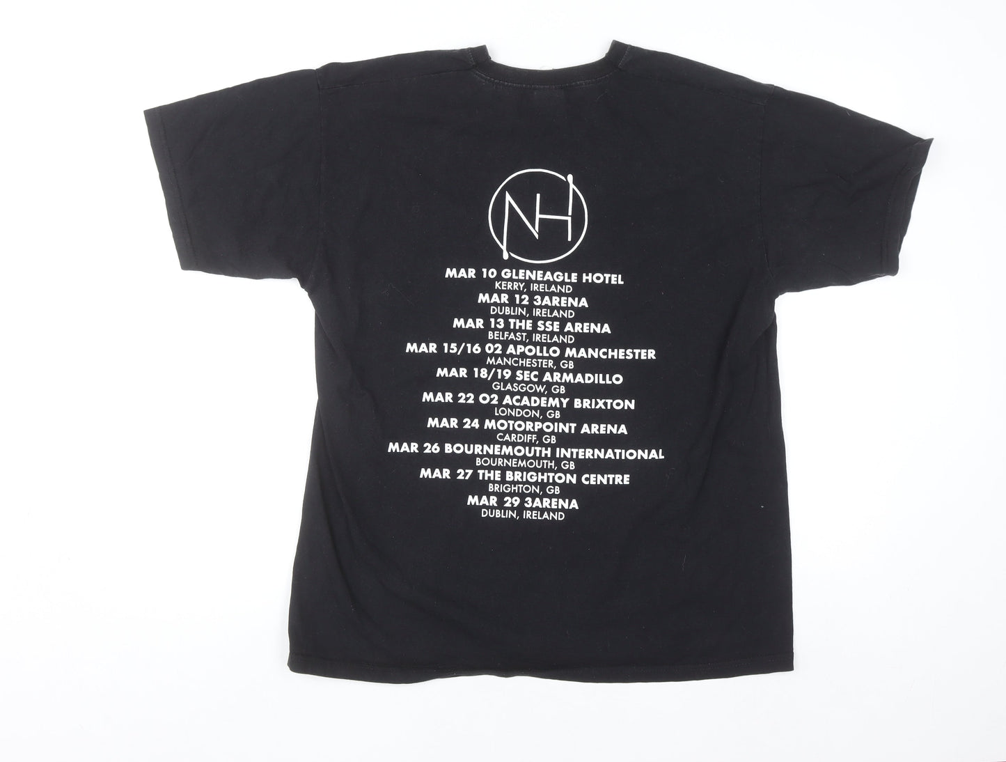 Fruit of the Loom Women's Black Music Tour T-Shirt Size L